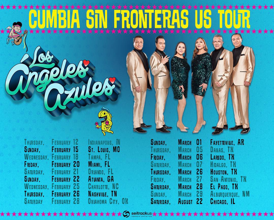 Los Ángeles Azules Cumbia Sin Fronteras Tour Poster 2026